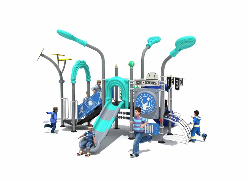 custom-outdoor-playground-equipment-sports-theme-children-play-set Sports Theme Commercial Outdoor Playground Kids Single Slide Play Structure