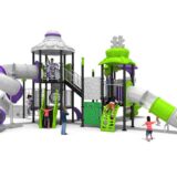 Large Preschool Play Set Dual Tube Slide Climbing Wall Outdoor Playground Large Preschool Play Set Dual Tube Slide Climbing Wall Outdoor Playground